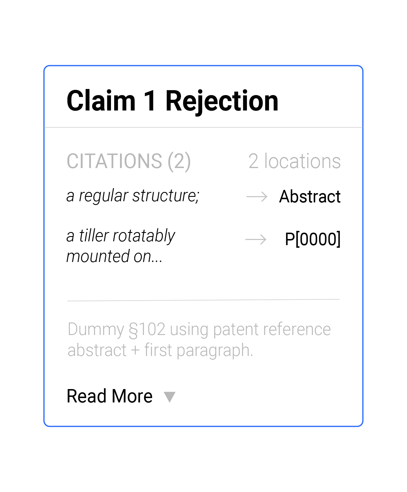 Thinkstruct claim rejection interface