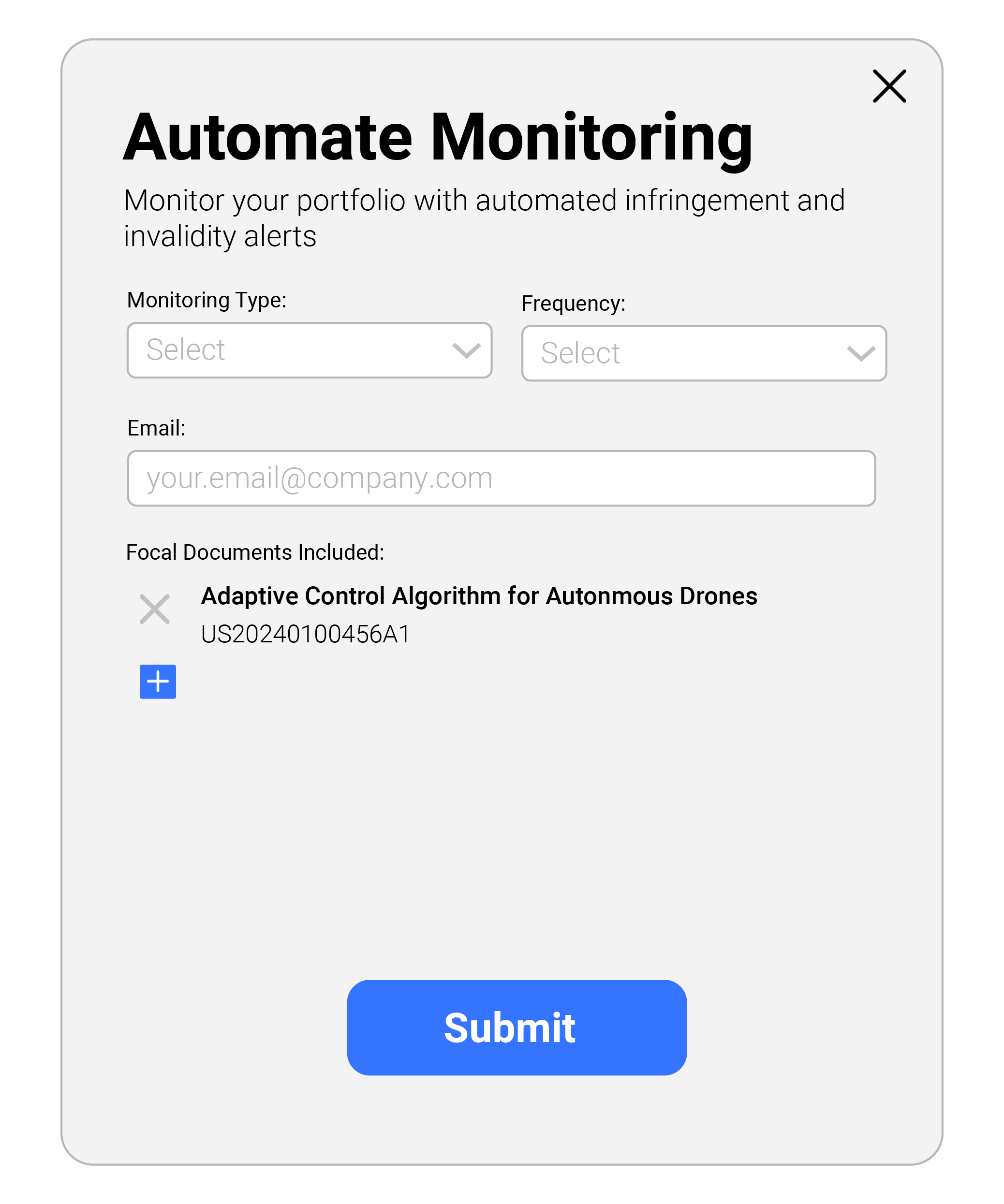 Infringement Automate Interface